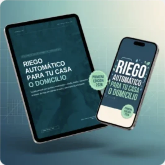 Guía Riego automático para tu casa o domicilio de RiegoMan.cl en tablet y celular
