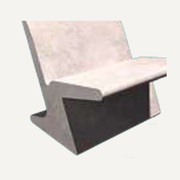 Asiento Individual con Respaldo de hormigón · Mesas y asientos