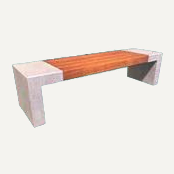 Banca Asiento Madera 180 de hormigón · Escaños y bancas