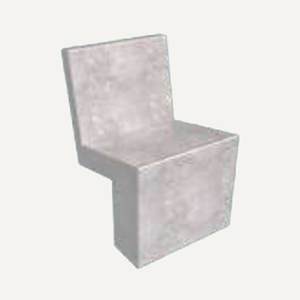 Silla Respaldo Alto de hormigón · Mesas y asientos