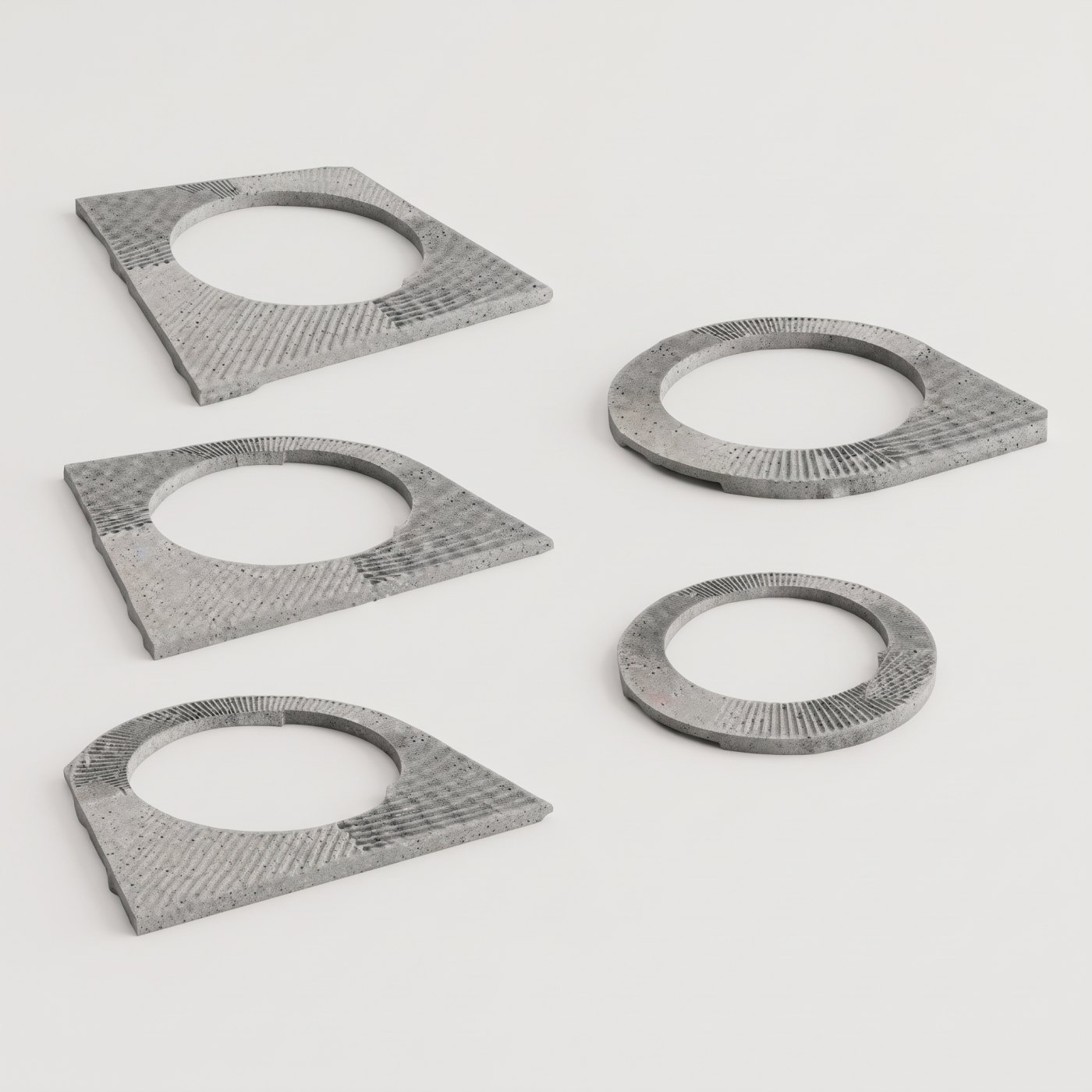 Alcorque Modular Estriado 180 de hormigón · Alcorques